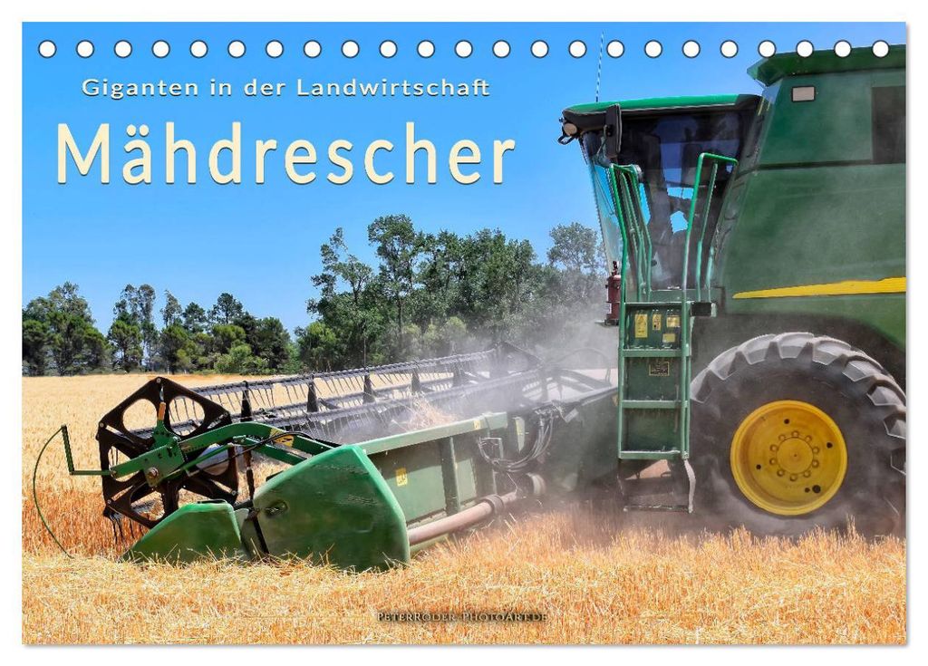 Giganten in der Landwirtschaft - Mähdrescher (Tischkalender 2027 DIN A5 quer), CALVENDO Monatskalender