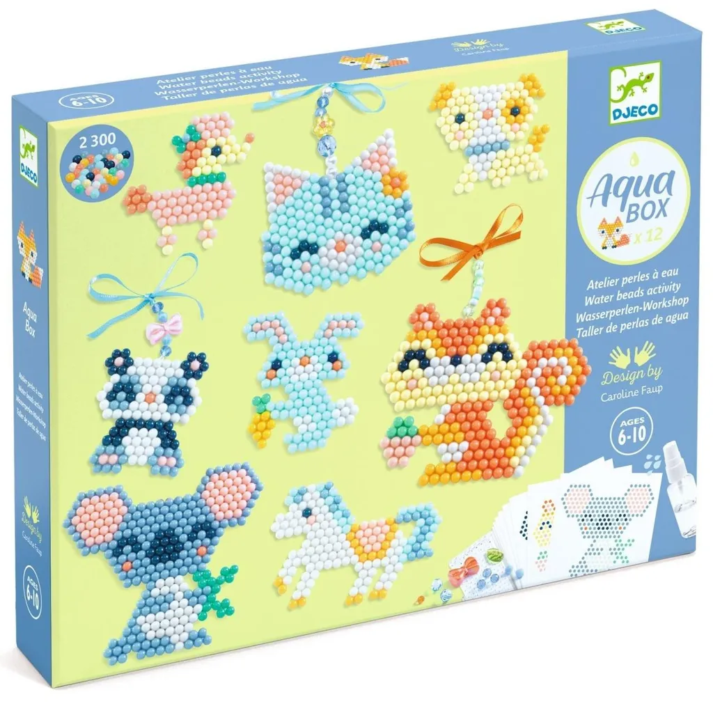 Kit de perles Animaux porte-bonheur Djeco : loisir créatif pour filles
