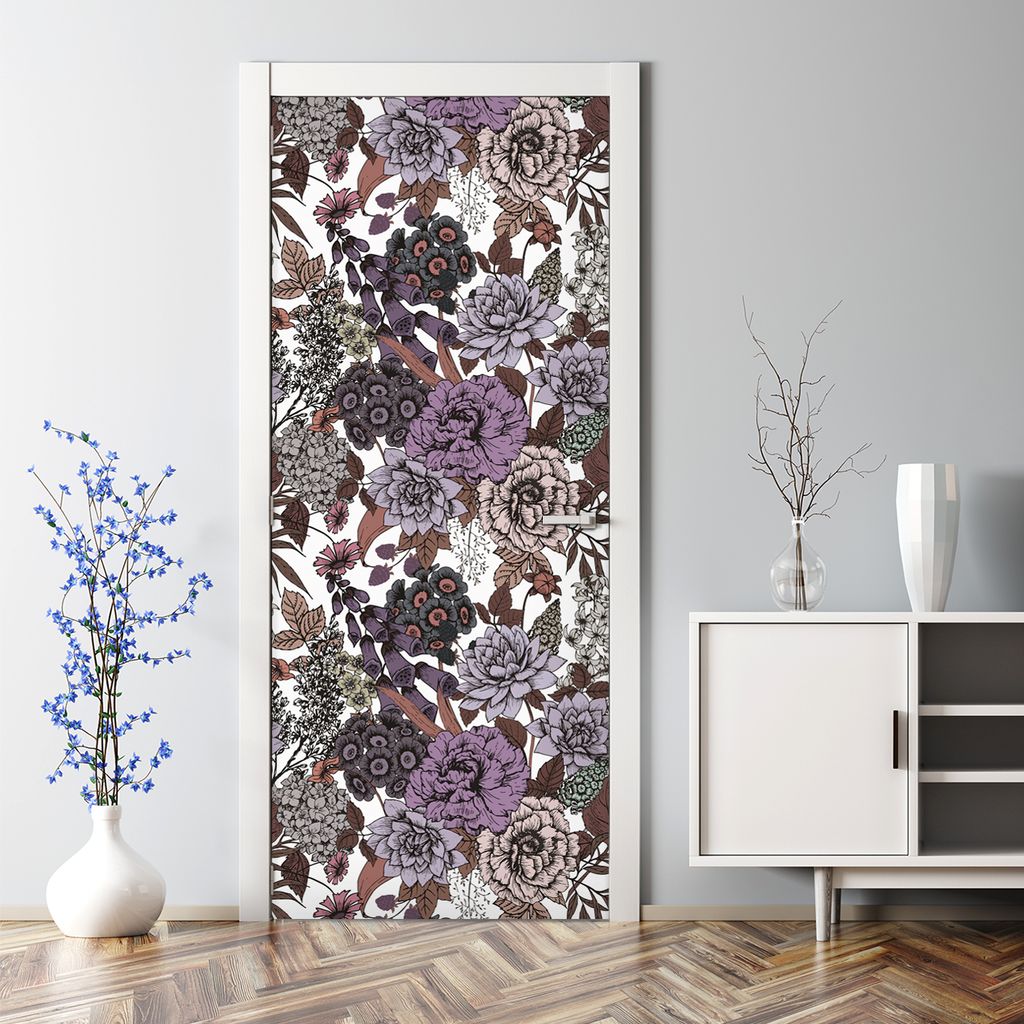 Dekorative Türposter Klebefolie selbstklebend Wandaufkleber Mysteriengarten 85 x 200 cm