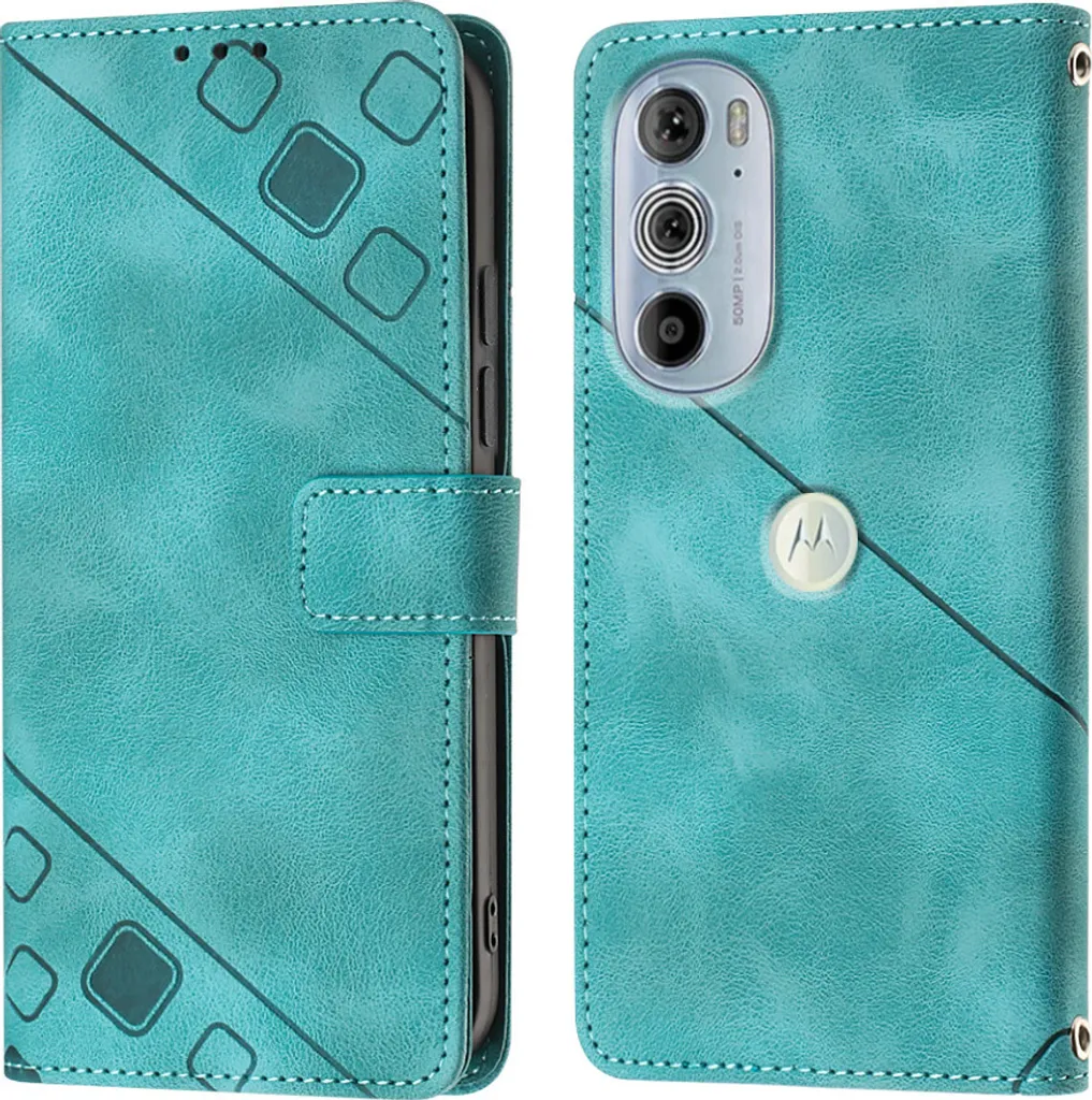 Custodia Elegante Verde Motorola Edge 30 Pro Design in Rilievo