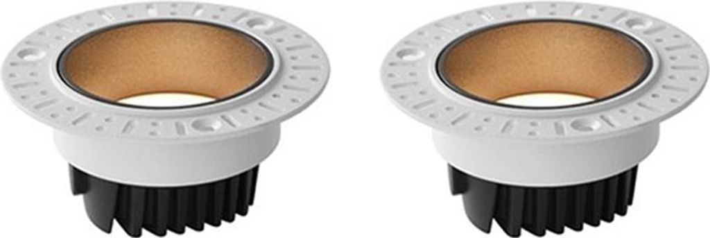INF 2er-Pack LED Einbaustrahler Weiß und Schwarz 10W, 75mm Ausschnitt, 4000K