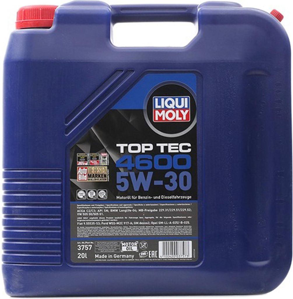 LIQUI MOLY Top Tec 4600 für 5W-30 20 Liter Motoröl Produktbild 
