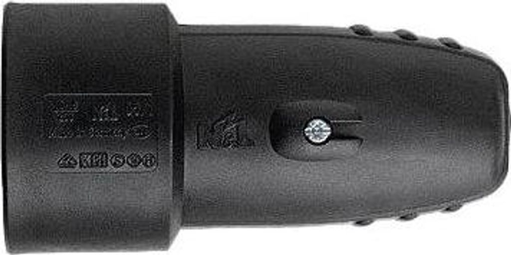 Gummikupplung Schuko Kupplung Schwarz 16A Schutzkontakt