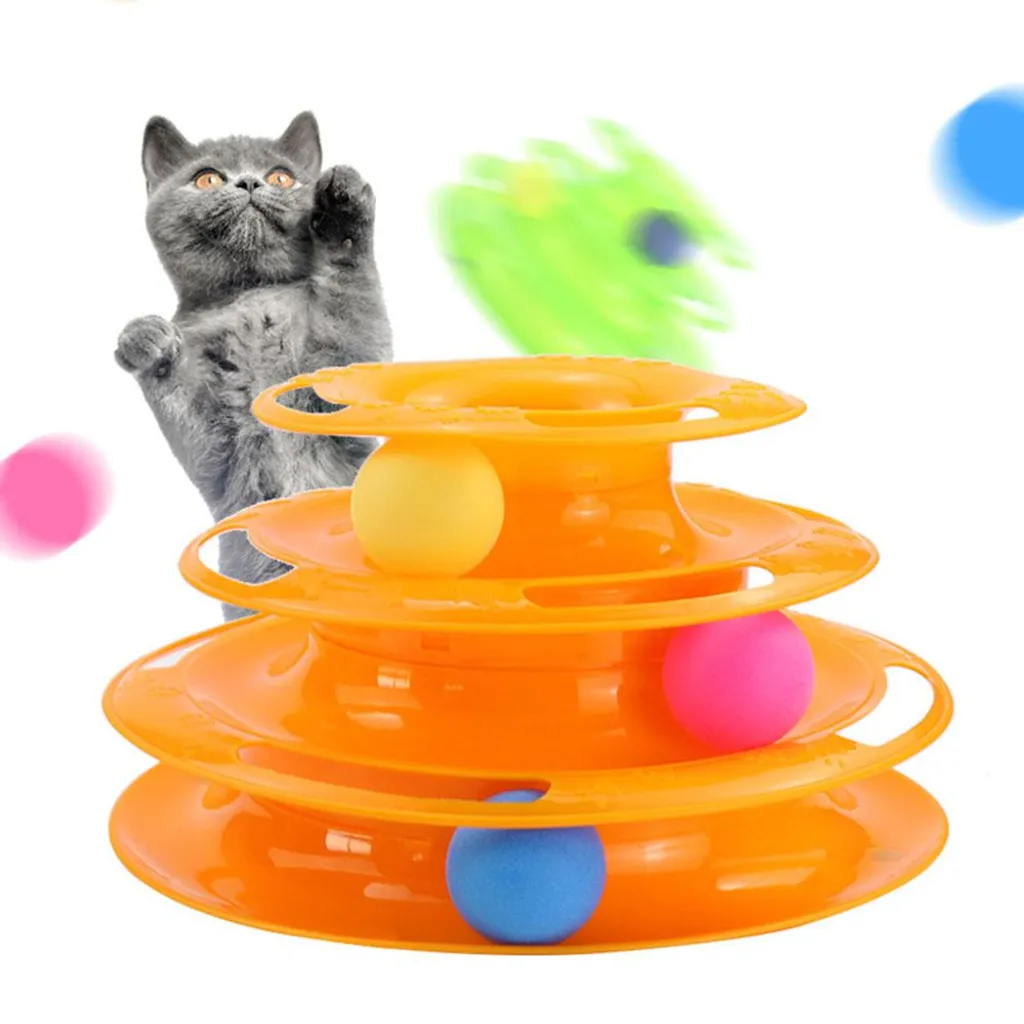 Torre Gioco Gatti 3 Livelli Arancio - Stimolante e Anti-Noia