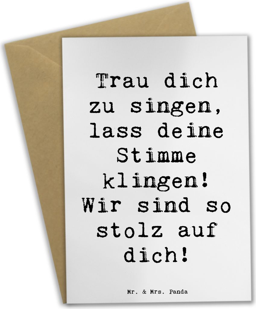 Mr. & Mrs. Panda Grußkarte Spruch Vokale und musikalische Produktbild 