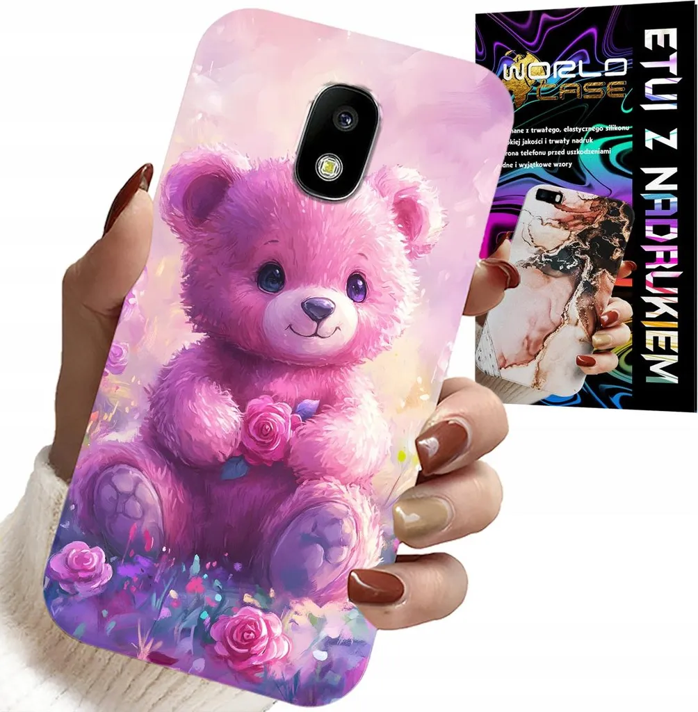 Cover Samsung J5 2017 con Orsetto Rosa e Vetro | Protezione Totale