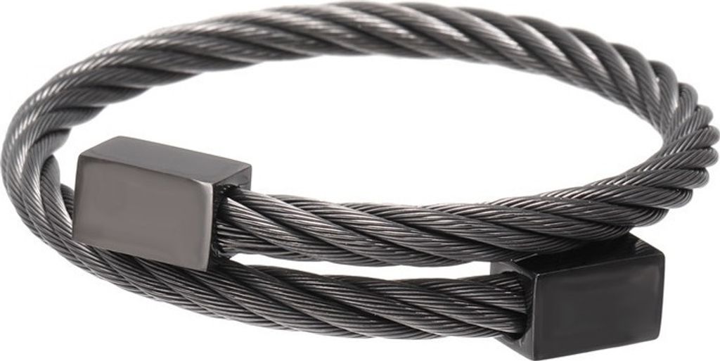 Modisches Herren-Lord-Armband - Schwarz aus Edelstahl KP27219
