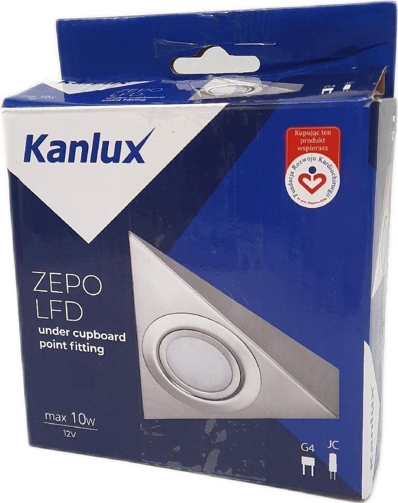 Kanlux ZEPO podskříňkové světlo G4 / GU4, trojúhelníkové Obrázek produktu 