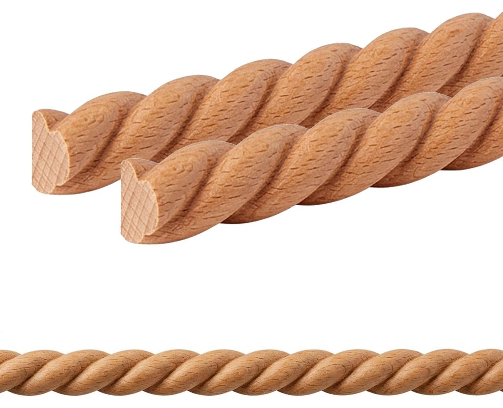 Holz Profilleiste in 11 x 5 x 1000 mm | 2er Set - 2 Meter | Produktbild 