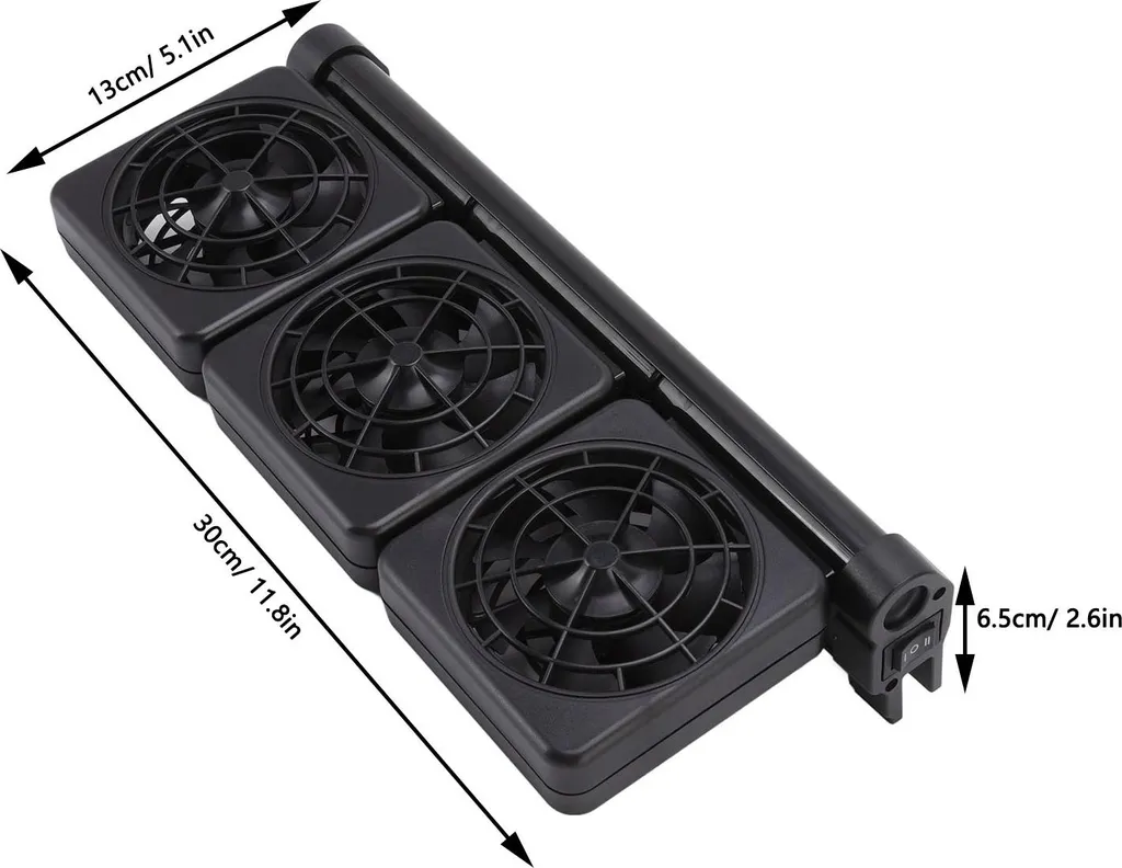 Ventilateur pour Herbier et Aquarium : Réglage 2 Vitesses Anti-Chaleur - 4
