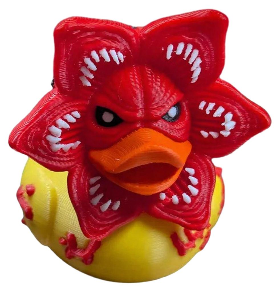 Fleischfressende Blumenente-Figur, 3D-gedruckte Horror-Teppichstatue, Sammlerstück, lustige Enten-Dekoration für den Schreibtisch
