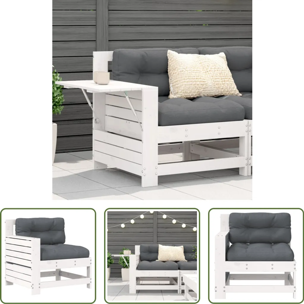 Divano Outdoor The Living Store: Relax in Pino Bianco Massiccio