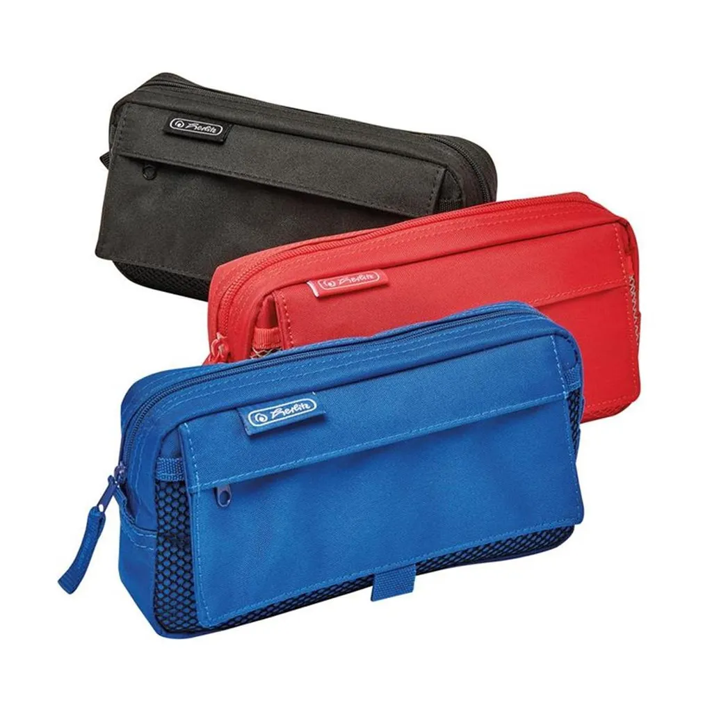 Herlitz Pochette à Crayons avec Poche Filet en Polyester Résistant - 3