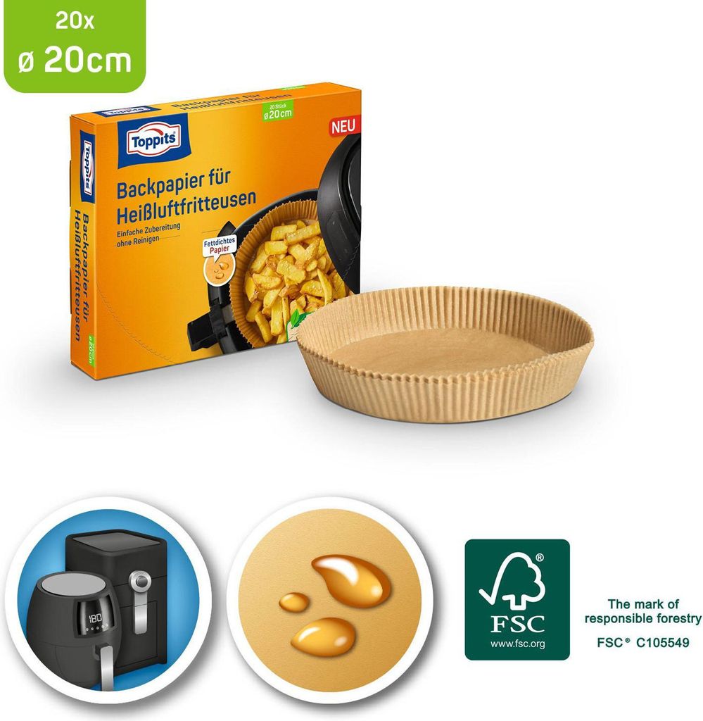 HOHOVYVY Magnetische Backpapier-Halterung Für Heißluftfritteusen - 4er Set