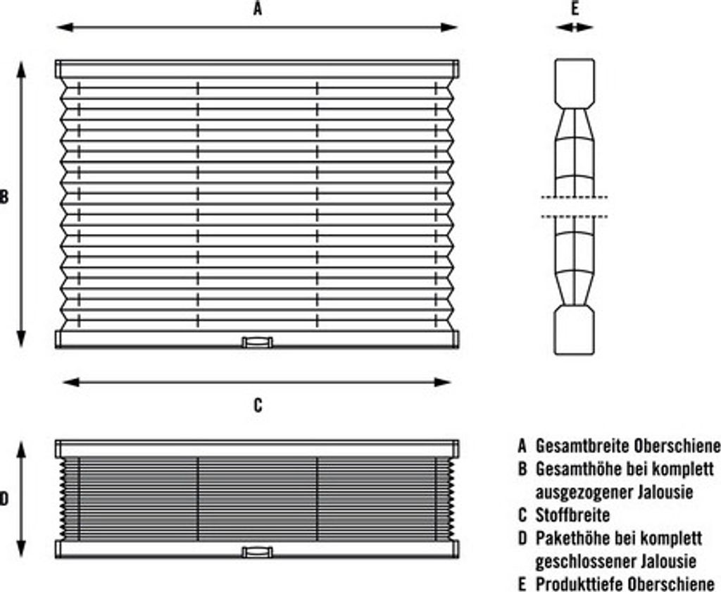 Plissee Klemmfix, ohne Bohren, verspannt Grau 45 cm x 13 Produktbild 16