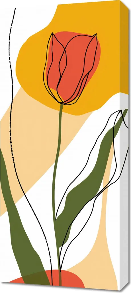 Offerta Quadro Moderno Tulipano 40x90 cm - Stampa su Tela Canvas