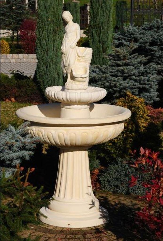 Springbrunnen Garten Teich Brunnen 164cm Steinbrunnen Gartenbrunnen Fontaine Neu
