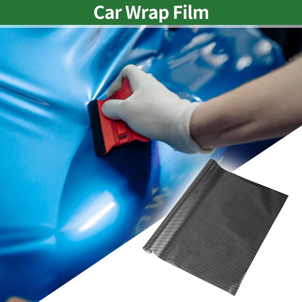 Film Vinyle de Voiture Noir en PVC 5m x 60cm - Rouleau Adhésif Universel