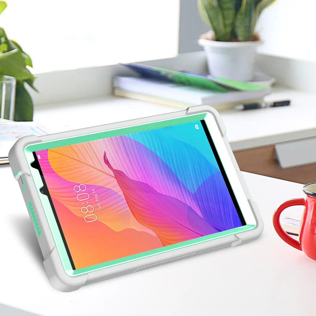 Custodia Per Bambini Huawei MatePad T8 8.0 – Antiurto In EVA Con Maniglia E Supporto – Colore Rosso - 2