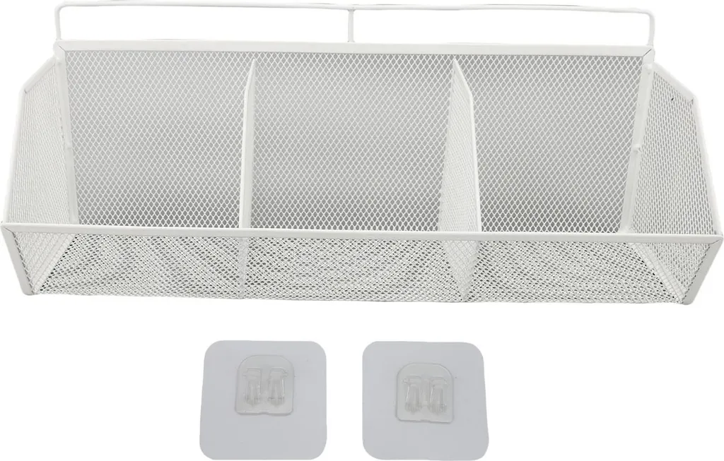 Désencombrez vos pièces avec ces 3 paniers muraux en métal blanc 30cm