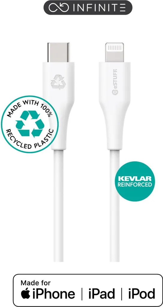 Cavo Viaggio Lightning eSTUFF 1m MFi Bianco Bulk