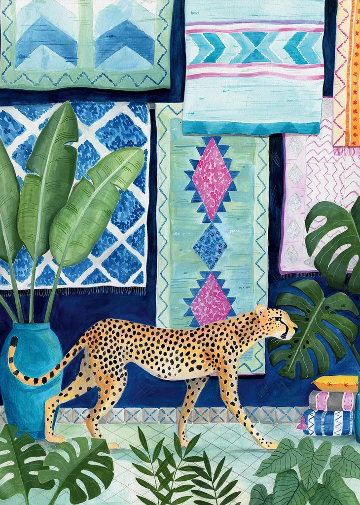 Occupez vos soirées avec le puzzle 1000 pièces Guépard Maroc d'art