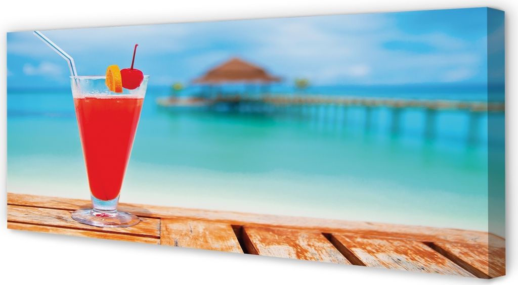 Leinwandbild 125x50 Wandkunst Cocktail durch das Meer