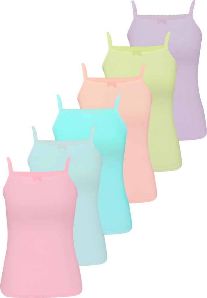 6 Mädchen Unterhemden Spagettiträger (178006) - Basics Produktbild 