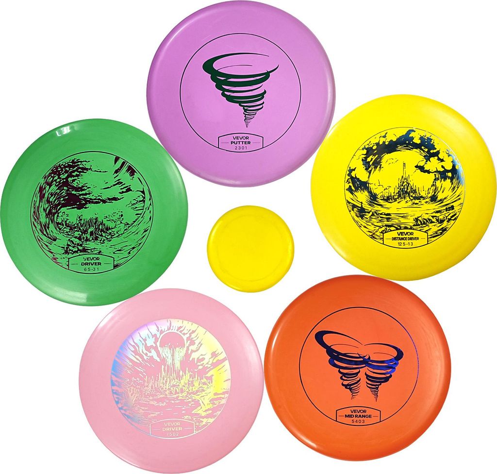 VEVOR Discgolf-Set 5-teiliges Discgolf-Starter-Set für Ganzkörper-Krafttraining,mit Putter Mid-Range Driver Mini-Marker,für Garten Strand Ootdoor