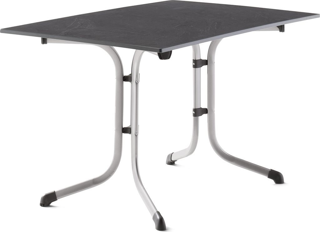 Klapptisch >Boulevard< in Schiefer anthrazit, vivodur - 120x73x80cm (BxHxT)