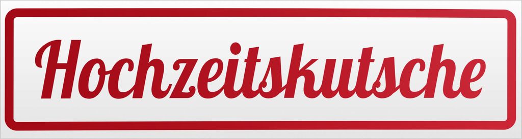 Kiwistar Hochzeitskutsche Magnetschild Schild magnetisch - 20cm Rot - reflektierend - Magnetfolie für Auto PKW Kfz