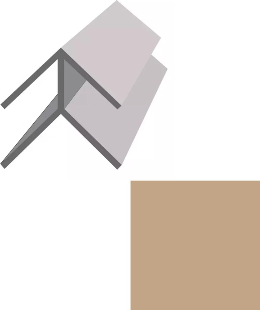VILO Außeneckprofil B1 Beige (2,7 m) - Wandpaneele Zubehör, Produktbild 