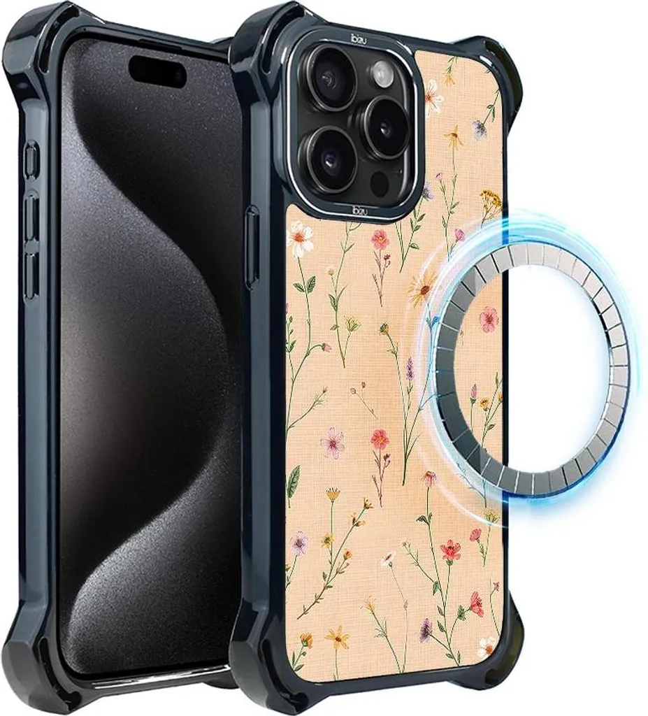 Custodia iPhone 15 Pro IBIZU DropGuard Ultra MagSafe Pastel Bloom