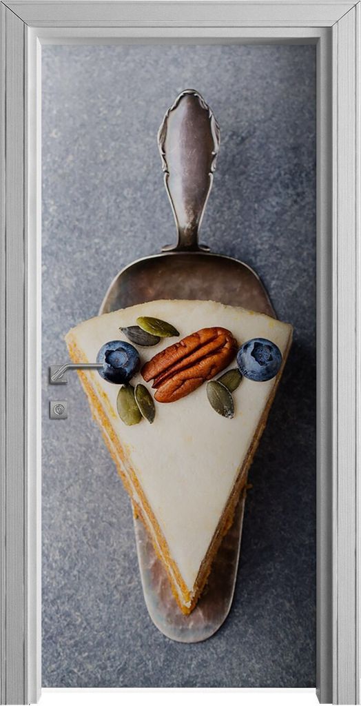 Tür Selbstklebende 90x210 cm Türfolie Türtapete Klebefolie - Karottenkuchen mit Blaubeere