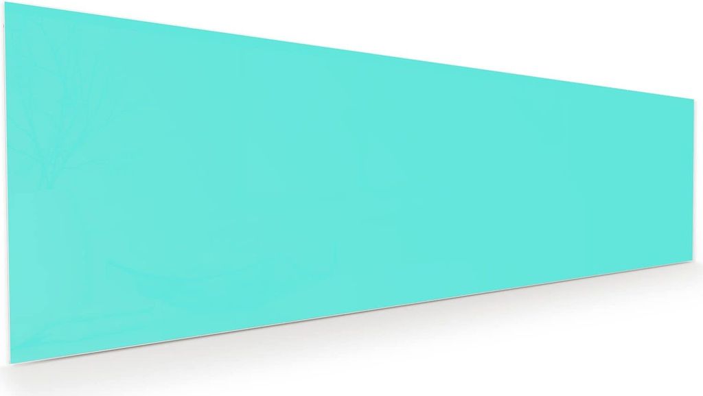 Glasbild 120x40cm in XXL für Wohnzimmer, Schlafzimmer Motiv Mintblauer Hintergrund