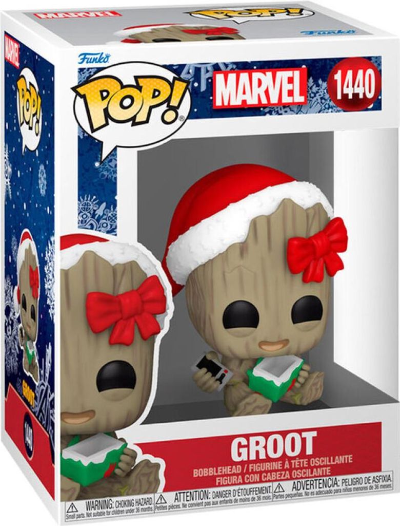 Funko Pop! Marvel - Groot z Prezentem Figurki Winylowej - Immagine del prodotto 