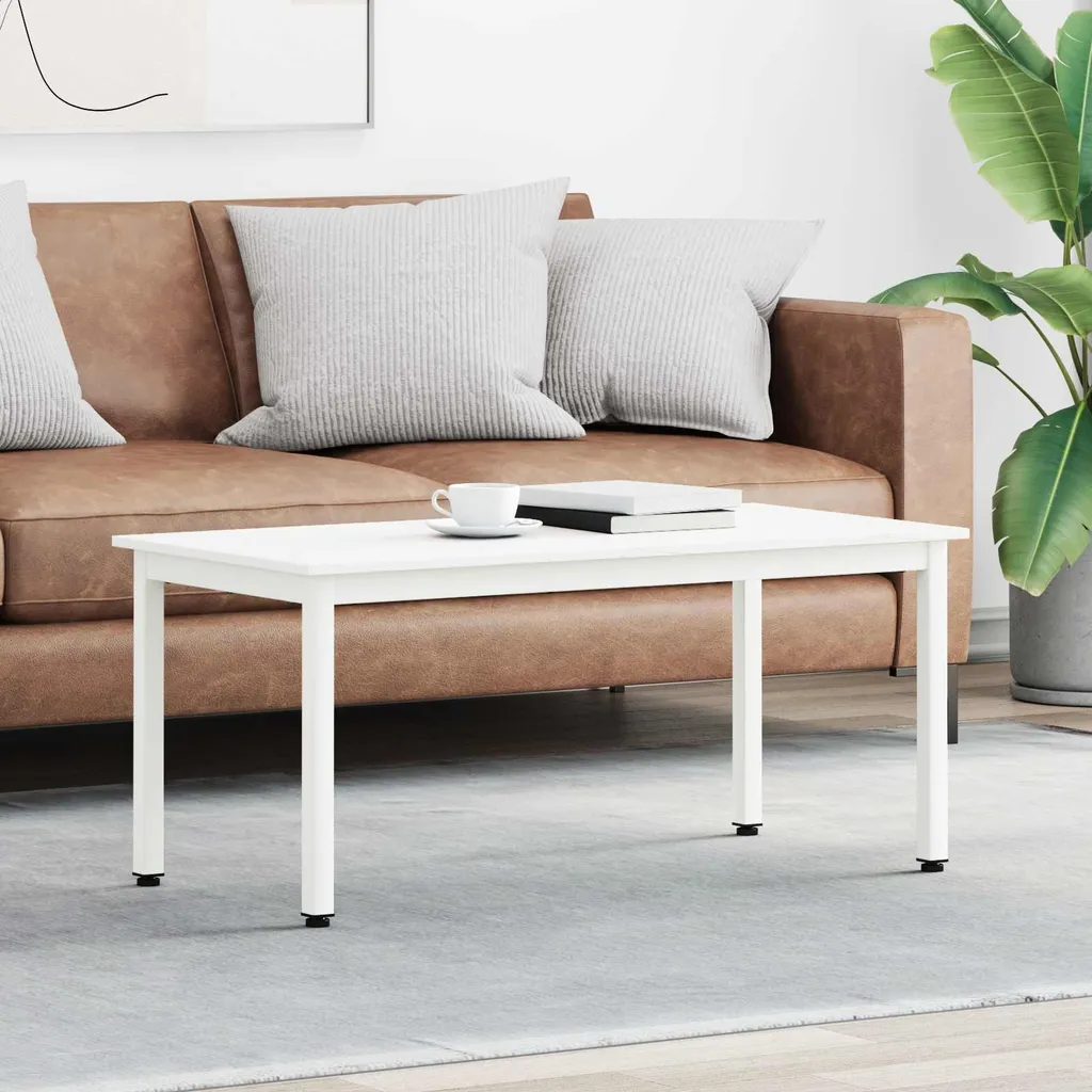 Maison Exclusive - Tavolino bianco 100 x 50 x 45 cm Legno di pino massiccio