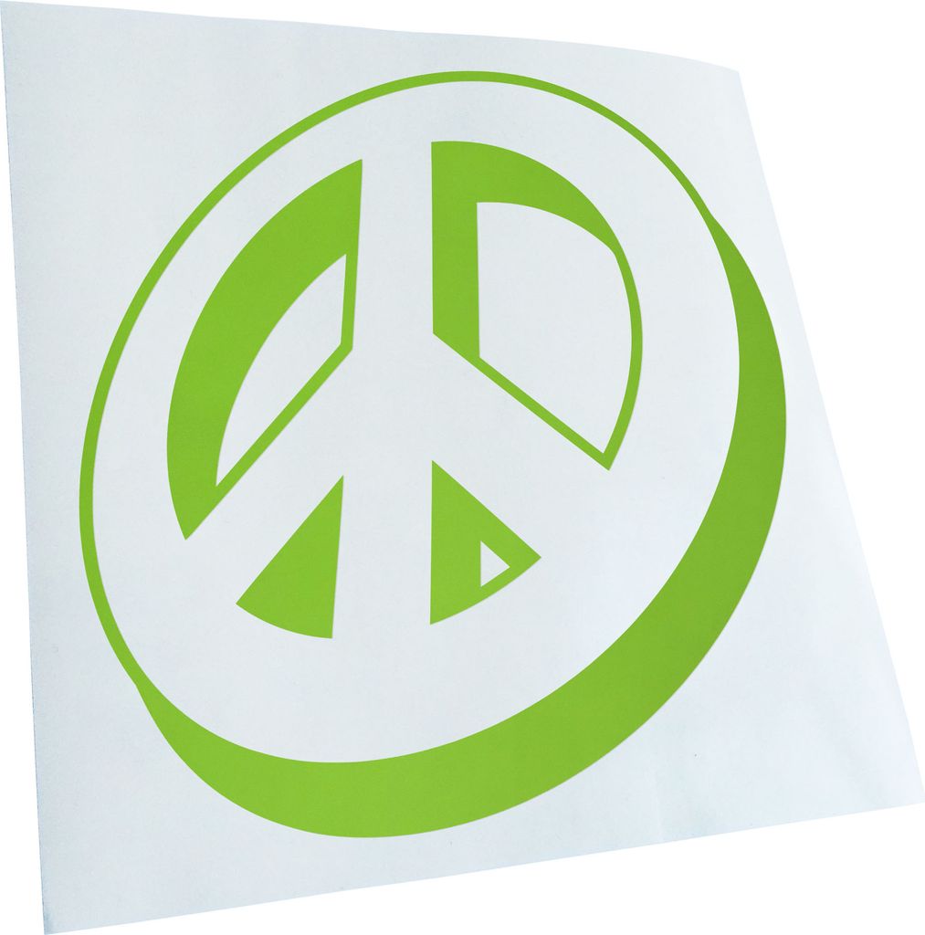 hauptsachebeklebt Kiwistar - Autoaufkleber - Peacezeichen - Friedenszeichen Heckscheibe - Aufkleber für Auto Kfz Fahrrad, LKW, Truck Mofa