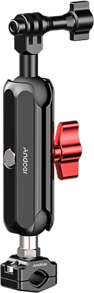 Andoer Kamerahalterung, Klemmhalterung, Fahrradlenker-Adapterhalterung, Aluminiumlegierung, 10 kg/22 lbs Tragfaehigkeit, mit zwei 360¡ã drehbaren...