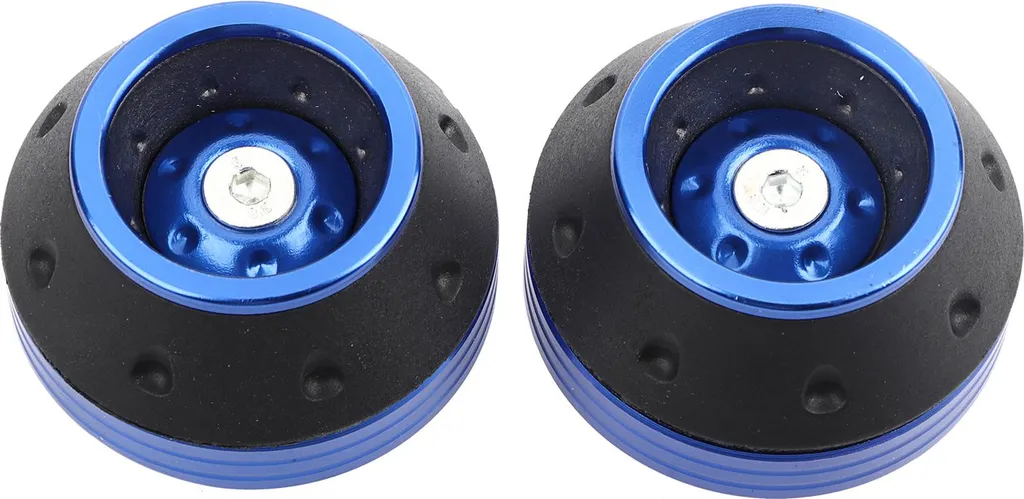CNC alluminio anteriore forcella ruota telaio slider moto goccia gamba protezione scooter ciclomotore blu