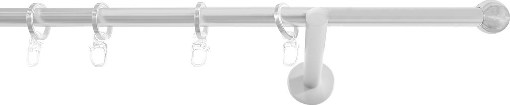 SN Deco - Stilgarnitur Bozen, 16mm, 1-lauf chrom-matt, 240 cm (2x120 cm inkl. Verbinder)