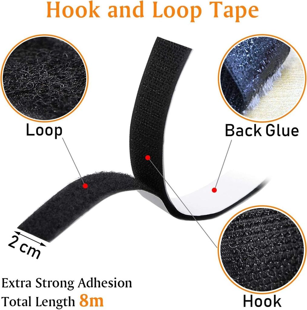 Klettband Selbstklebend 25 Meter, 16 Mm Breit, Doppelseitig – Extra Stark, Witterungsbeständig, Für Innen & Außen