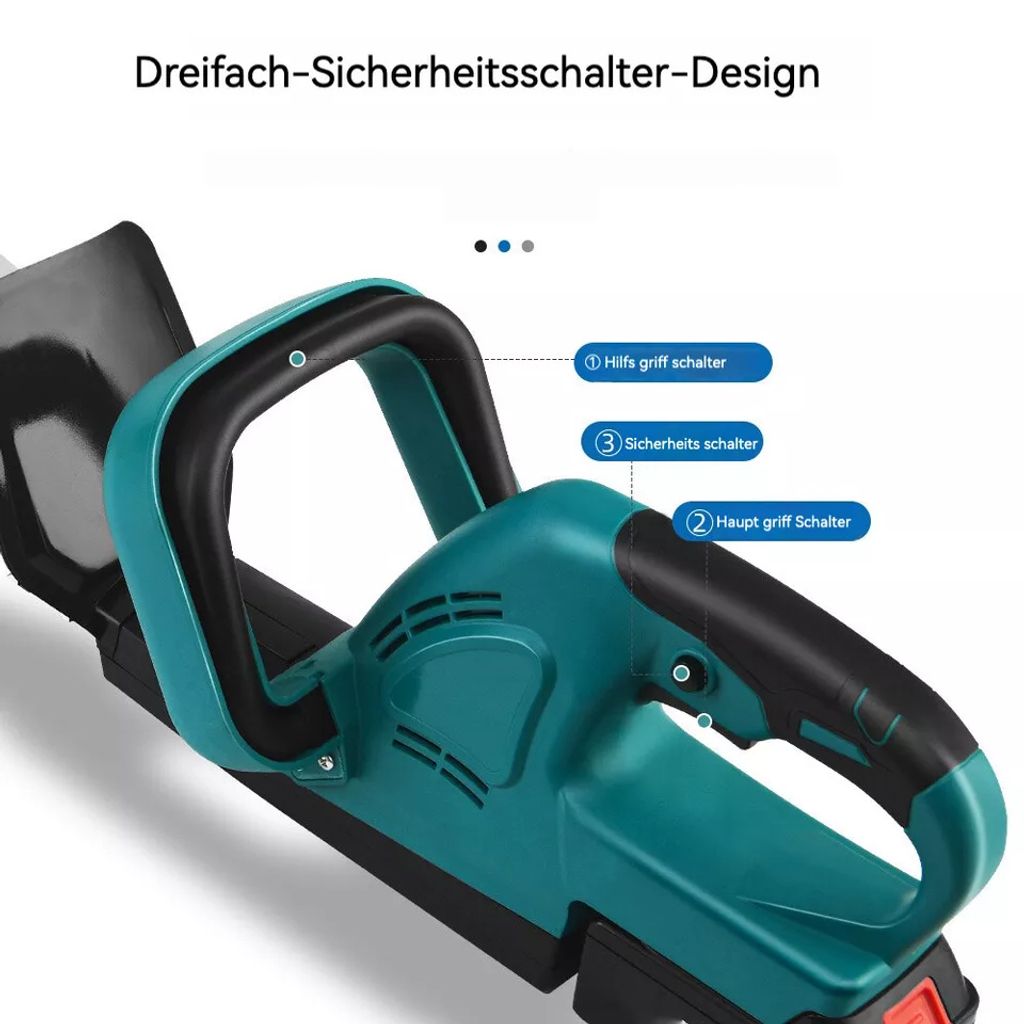 Worshow Akku-Heckenschere 21V - 51cm Messer Für Hecken & Sträucher