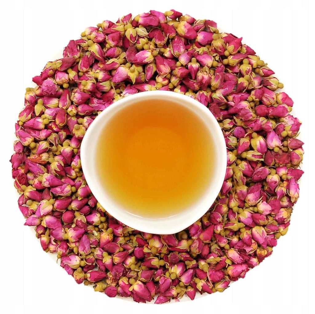 Boccioli di rosa essiccati, rossi, piccoli, fiori Immagine del prodotto 