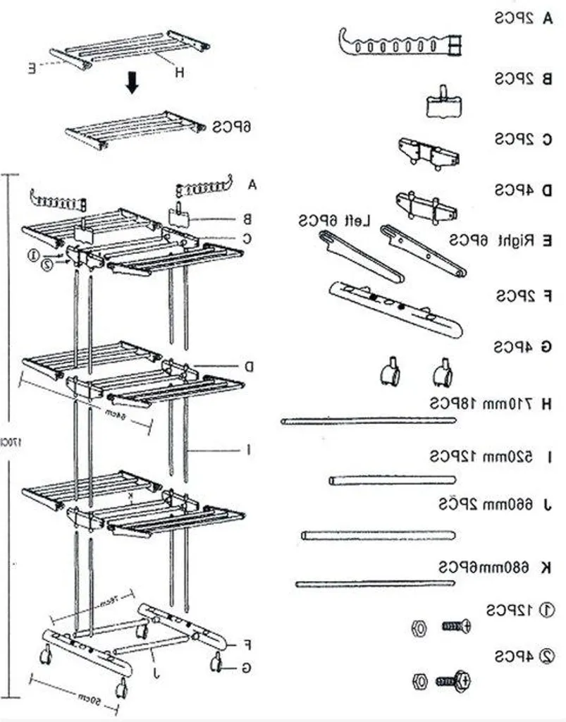 Grand séchoir à linge intérieur vertical idéal pour draps et couettes