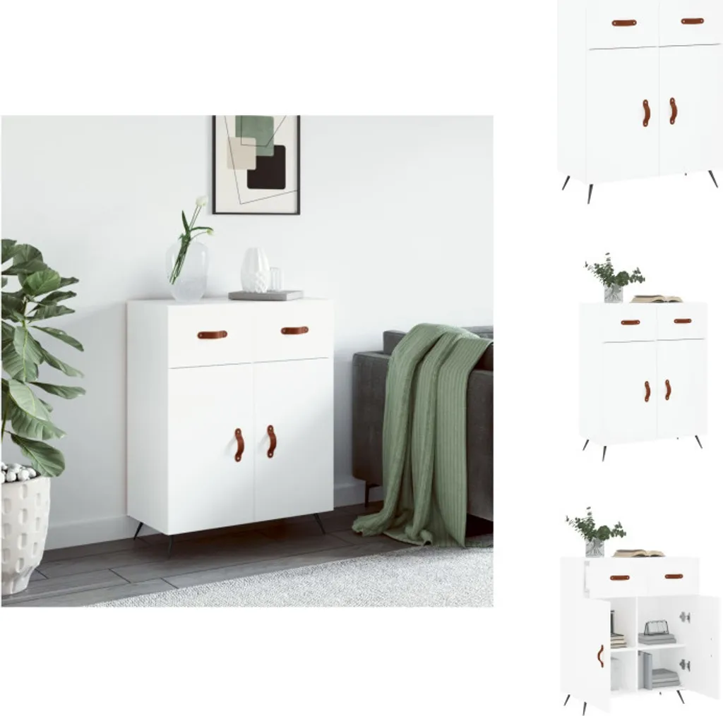 Mobile Buffet Bianco vidaXL 90cm: Eleganza Minimalista per Interni