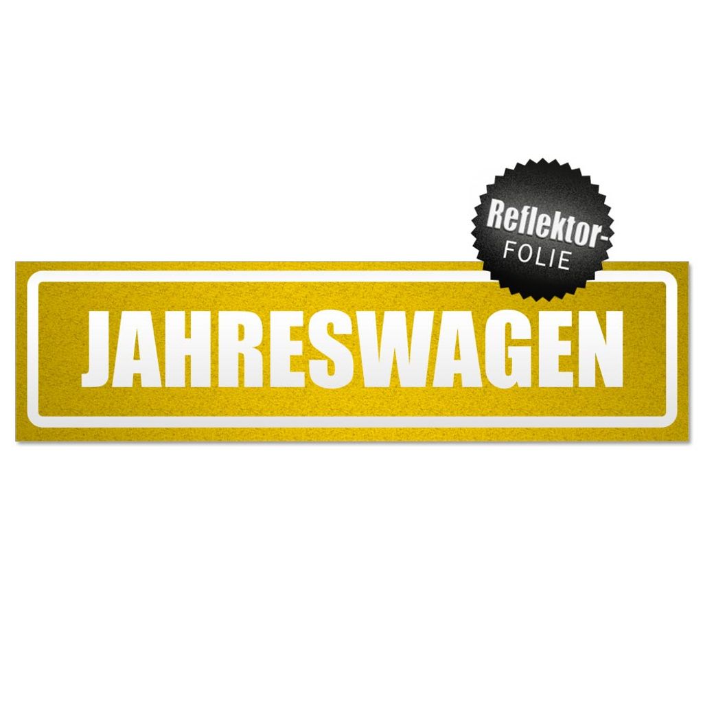 Jahreswagen invertiert Magnetschild Schild magnetisch
