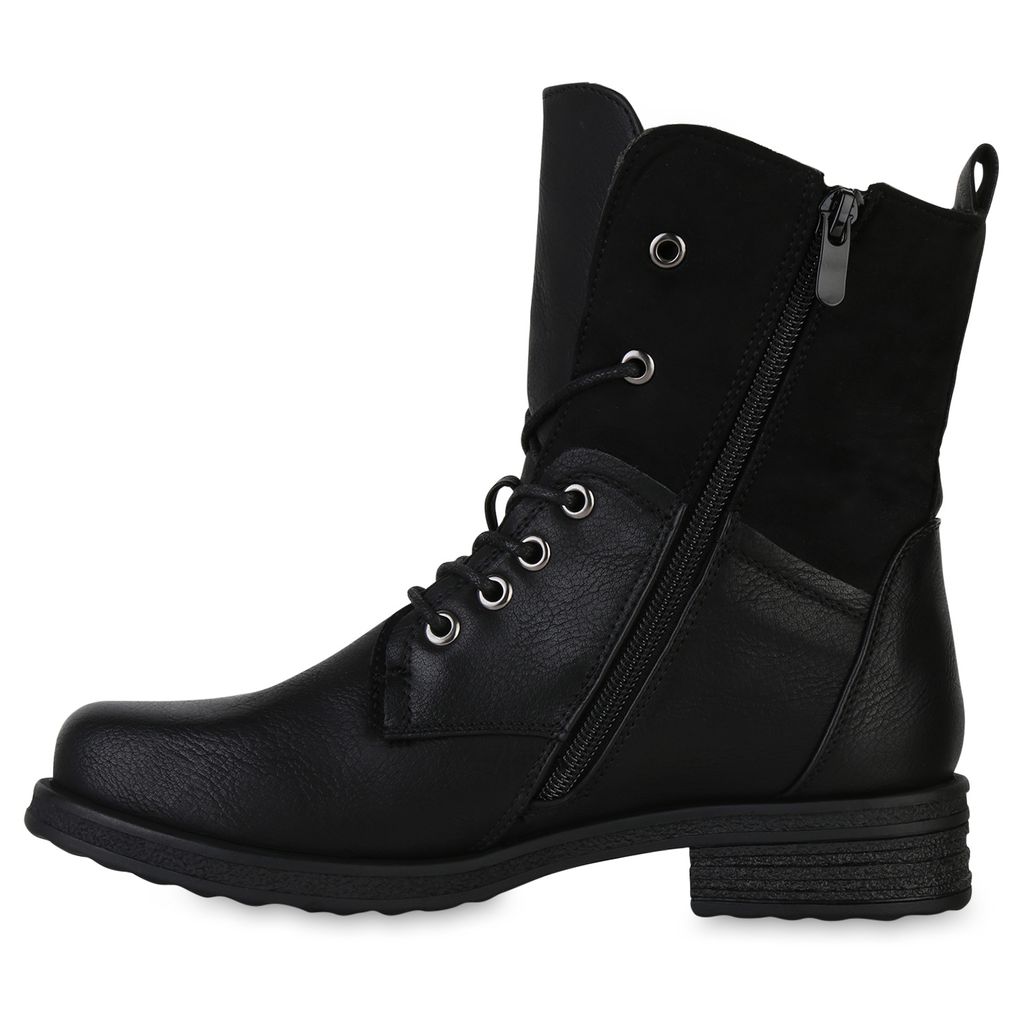 VAN HILL 841820 Stiefelette Damen Leicht Gefütterte Klassische Stiefeletten Schleifen