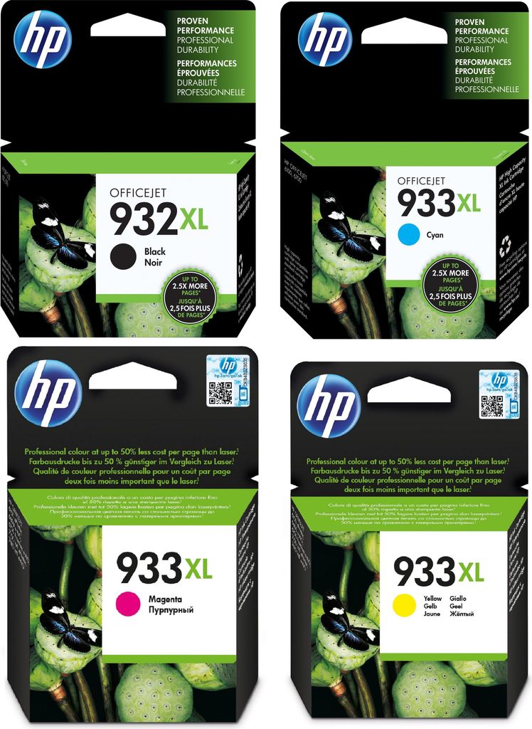 HP 932XL Black/933XL Cyan/Magenta/Yellow 4-pack Original Produktbild 