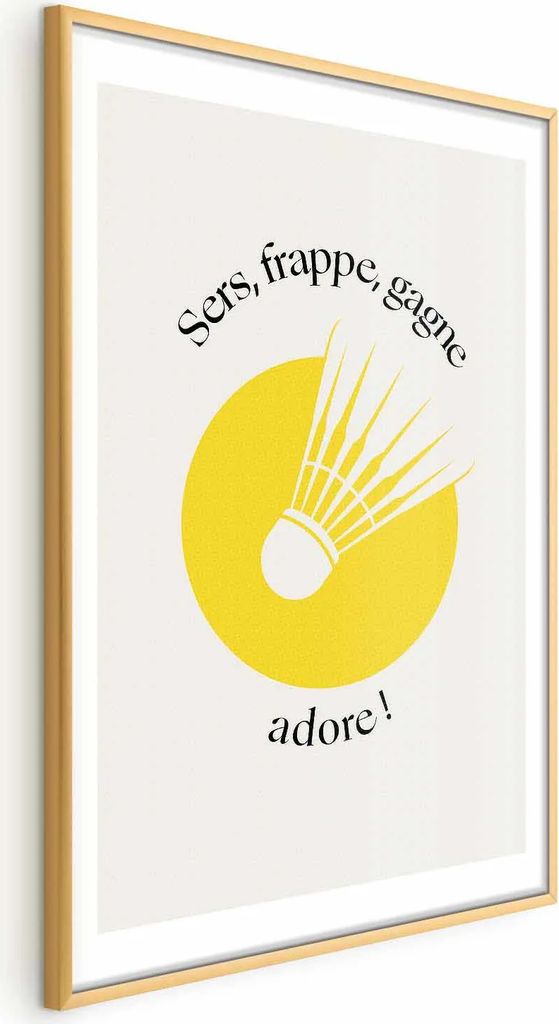 Posterpapier Poster - Shuttlecock Against the Yellow Sun 60x90 cm Abstrakt i-B-10058-ao-a